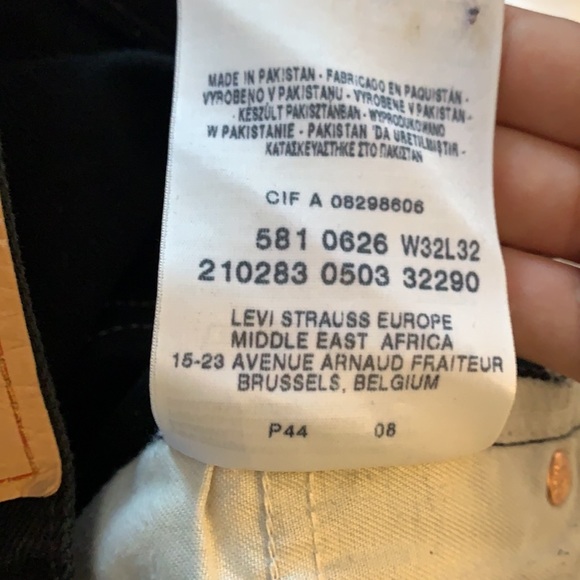 Black LEVIS straight cut jeans - Picture 3 of 3